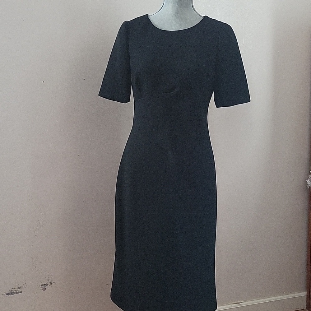 Calvin Klein Womans Black Lined, Short Sleeve Dress, Size: 6, NWT